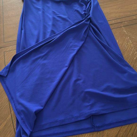 Lauren Ralph Lauren Dress Faux Wrap Cap Sleeve Colbalt Blue size 4 EUC - Picture 13 of 13